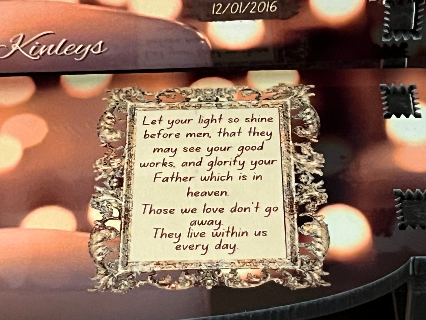 Memorial Bench Keepsake
