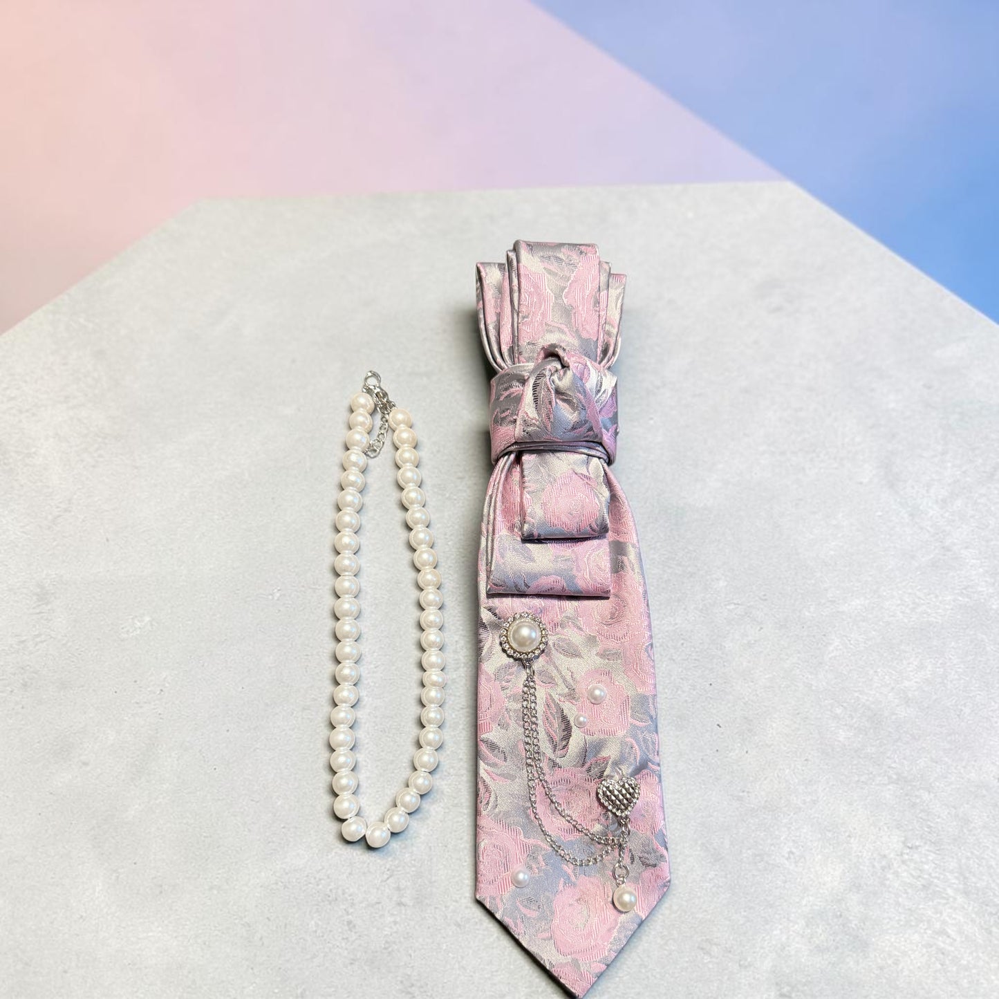 Floral Tie Necklace