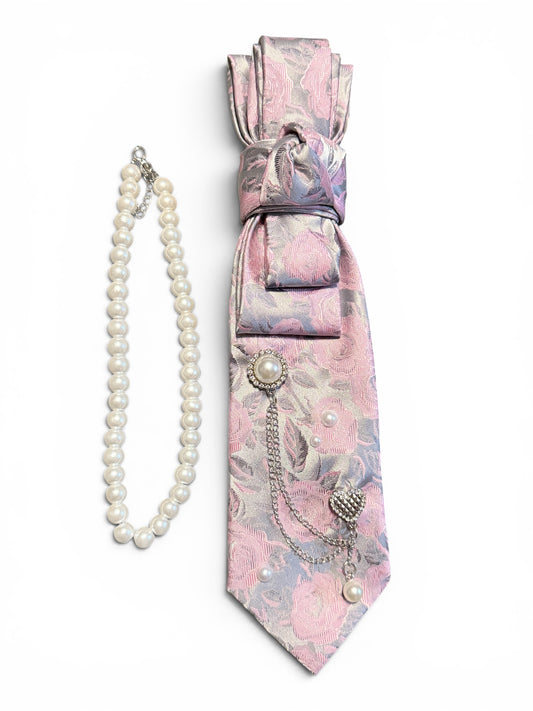 Floral Tie Necklace